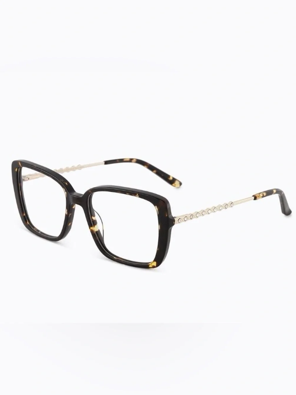 NEW Carolina Lemke Opticals Tortishell Crystal Embellished Glasses Academia CEO